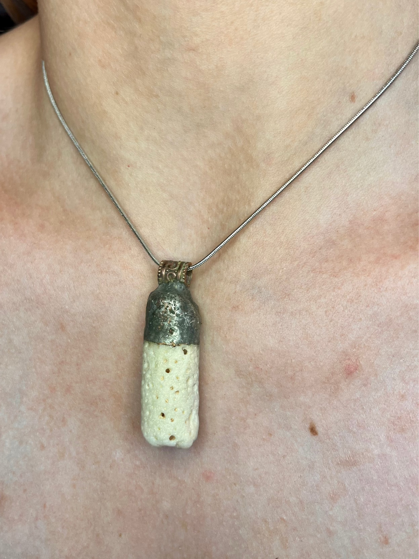 Fossilized Coral Pendant